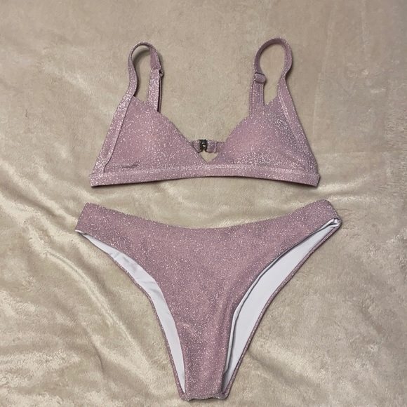 SHEIN Other - Shein Pink Glitter Bikini Set